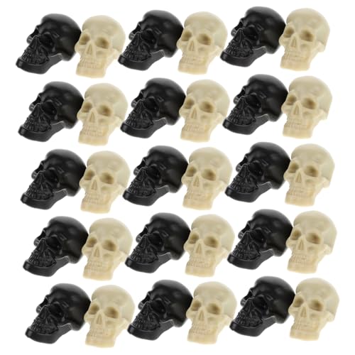 VALICLUD 100 Stück Teiliges Halloween Mini Schädel aus Kunststoff Realistische Kleine Deko mit Hohlen Augen Leicht und Bruchsicher für Halloween Partys Grusel Dekorationen Escape Room von VALICLUD