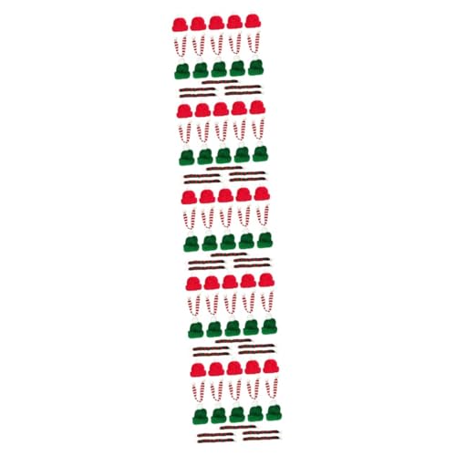 VALICLUD 100 Stück Teiliges Weihnachtsdeko Miniatur Strickmützen und Schals in Rot und Grün Handgefertigte Flaschen und Tassenverzierung Klassische Weihnachtsmotive für DIY Basteln und von VALICLUD