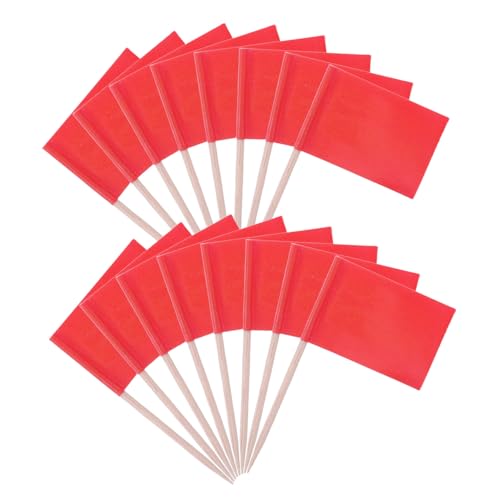VALICLUD 100 Stück Zahnstocher flaggen Mini Party Cupcake Topper in Rot Bruchfest und Langlebig für Snacks Fingerfood und Outdoor events Einfache Handhabung und Vielseitige Dekoration VALICLUD 100 Stück Zahnstocher flaggen Mini Party Cupcake Topper in Rot Bruchfest und Langlebig für Snacks Fingerfood und Outdoor events Einfache Handhabung und Vielseitige Dekoration von VALICLUD