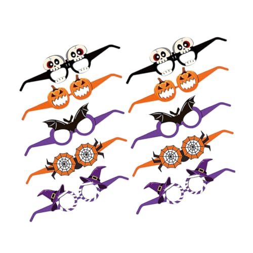 VALICLUD Halloween-brille Mit Einzigartigem Muster 10 Stück Multifunktionale Party-dekorationsbrille von VALICLUD