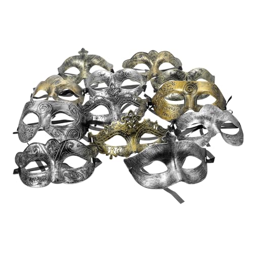 VALICLUD 12 Stück Abschluss Ball Party Maske Tiermasken Maskerade Golddekor Das Kostüm Halloween Rätsel Strass-party Kostüm Maske Zarte Maskenstütze Kostümball Goldendoodle-zubehör Plastik VALICLUD 12 Stück Abschluss Ball Party Maske Tiermasken Maskerade Golddekor Das Kostüm Halloween Rätsel Strass-party Kostüm Maske Zarte Maskenstütze Kostümball Goldendoodle-zubehör Plastik von VALICLUD