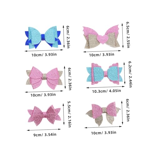 VALICLUD 12 Stück Teiliges Glitzer Schleifen Haarspangen mit Filzboden Funkelnde Pailletten Haarschmuck für Mädchen Leichte Stabile Haarclips für DIY Basteln und Festliche Anlässe von VALICLUD