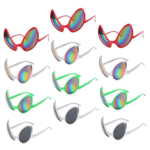 VALICLUD 12 Stück Teiliges Lustige Cosplay Brillen mit Bunten Rahmen und Uv Schutz Party Accessoires für Halloween Themenfeste und Fotorequisiten Geeignet für Erwachsene und Jugendliche von VALICLUD