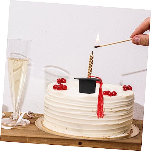 VALICLUD 12 Stück Teiliges Mini Graduierten Hut Party Kuchen Dekoration Leichte Vielseitige Abschlussfeier Ornamente für Kuchen Cupcakes Abi und Studienabschluss Feier von VALICLUD