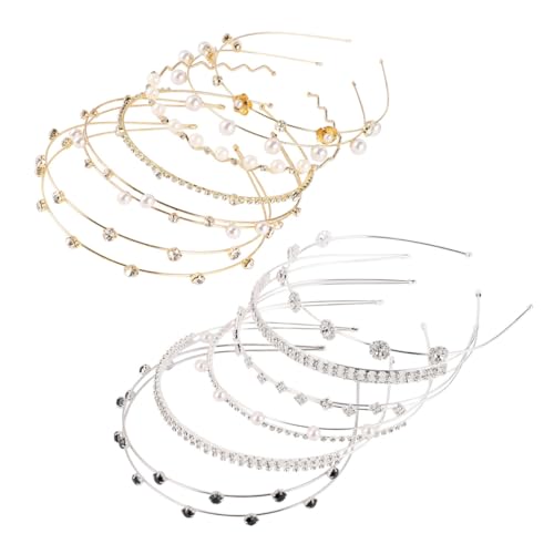 VALICLUD 12 Stück Teiliges Strass Haarband Set mit Geprägten Rosen und Perlen Modisches Kopfschmuck Stirnband für Frauen und Mädchen für Geburtstagsfeiern und Kostümpartys VALICLUD 12 Stück Teiliges Strass Haarband Set mit Geprägten Rosen und Perlen Modisches Kopfschmuck Stirnband für Frauen und Mädchen für Geburtstagsfeiern und Kostümpartys von VALICLUD