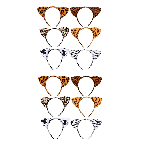 VALICLUD 12 Stück Teiliges Tierohren Haarreifen mit Leoparden Tiger Zebra Kuhmuster Wiederverwendbar Einzigartiger Haarschmuck für Karneval Kostümparty und Festlichkeiten VALICLUD 12 Stück Teiliges Tierohren Haarreifen mit Leoparden Tiger Zebra Kuhmuster Wiederverwendbar Einzigartiger Haarschmuck für Karneval Kostümparty und Festlichkeiten von VALICLUD