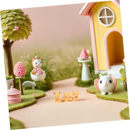 VALICLUD 12stücke Teiliges Niedliche Fox-Figuren Harz Deko Für Feengärten Miniatur Zubehör Für Succulentenarrangements Shower Feste Hübsche Wohnungsaccessoires von VALICLUD