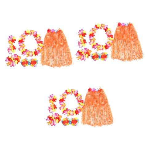 VALICLUD 18 Stk für Damenkleid Outfits für Mädchen Strandarmbänder für Frauen tropischer Hula-Tanzrock Luau- Grasrock für Kinder Hula-Kleid bilden einstellen Kleidung Grasröcke von VALICLUD