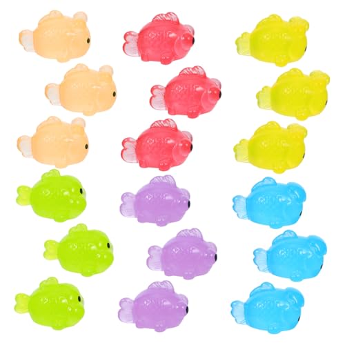 VALICLUD 18stücke Mini-goldfisch-Ornamente Aus Kunstharz Leuchtend Im Dunkeln Kleine Fisch-Dekorationen Für Aquarium DIY-meerestierfiguren Für Büro Und Schlafzimmer von VALICLUD