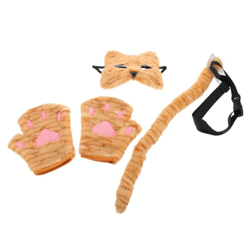 VALICLUD 1Satz Katzenmaske Plüschhandschuhen Realistisches Kostümzubehör für Halloween Karneval Cosplay Events von VALICLUD