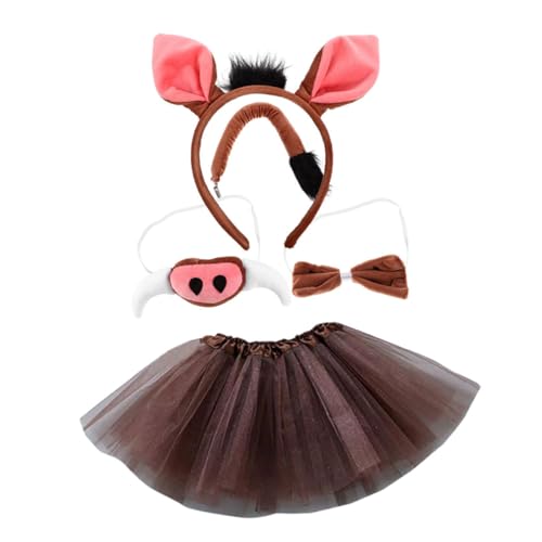 VALICLUD 1Satz Schweinekostüm Für Schweineohren Stirnband Rock Halloween Karneval Und Partys Bequemes Und Langlebiges Tierkostüm Für Kleine Narren von VALICLUD