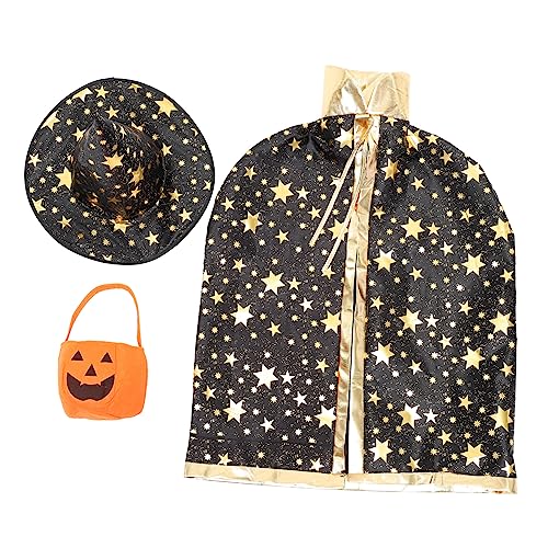 VALICLUD 1Satz Teiliges Kinderkostüm Für Halloween Zaubererhut Cape Kürbiskorb Cosplay Partys Für Jungen VALICLUD 1Satz Teiliges Kinderkostüm Für Halloween Zaubererhut Cape Kürbiskorb Cosplay Partys Für Jungen von VALICLUD