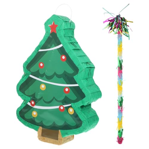 VALICLUD 1Satz Weihnachtsbaum Pinata Teilig Mit Stab Und Augenmaske Weihnachtsfeiern Familientreffen Und Mottopartys Zum Befüllen Mit Süßigkeiten Und Geschenken von VALICLUD