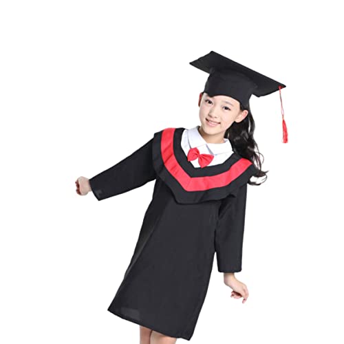 VALICLUD 1Stk Abschlusskleid für Party Kostüme Abschlusskleid Kindergarten Vor kindergarten grad kleider Schule Outfit Abschlusskleid und Mütze Abschlusskleid und Quaste von VALICLUD