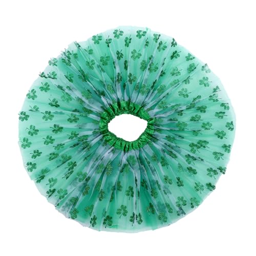 VALICLUD 1Stk Klee Netz kleid kleider kinderkleid Irish-themed costume for Gauze tutu skirt for -Tutu-Kleid kleine Mädchen Kinderkostüm Kleid Kindergazerock Stoff Green von VALICLUD