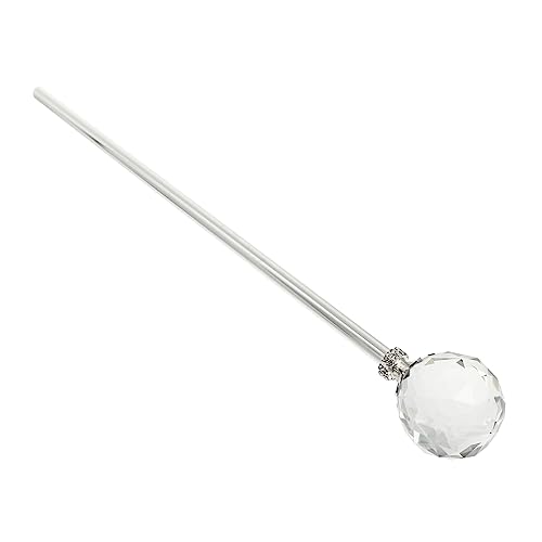 VALICLUD 1Stk Kristallkugel partyzubehör catchring Fasching Accessoires Halloween-Kostümzubehör Männer Sensenmann Sitz Spazierstock eleganter Prop-Stick Glas Silver von VALICLUD