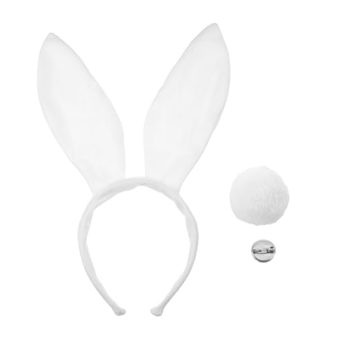 VALICLUD 1satz Plüsch Hasenohren Und Set Für Ostern Fuzzy Bunny Haarband Und Niedliches Kostüm Zubehör Für Erwachsene Für Feiertagsfeiern Und Cosplay von VALICLUD