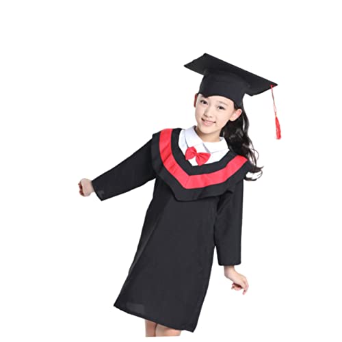 VALICLUD 1stk Abschlusskleid Und Mütze Party Schule Abschluss Gestohlen Grad Vorschulabschlusskleider Abschlusskappe Und Kleid Abschlussfeier Des Kindes Abschlusskleid Kind Ankleiden von VALICLUD