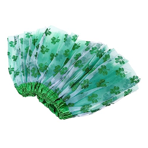 VALICLUD 1stk Klee Netz Kleid Kleine Mädchen Patricks Day Outfits -tutu-kleid Tutu-rock St. Patricks-day-kostüm Kindergazerock St. Patricks-day-rock St. Patricks Rock Stoff Green von VALICLUD