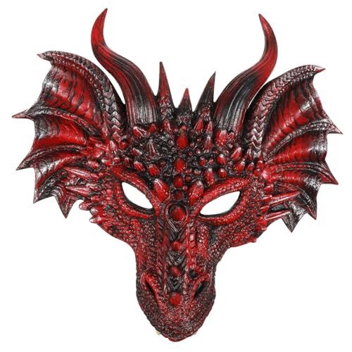 VALICLUD 1stk Schwarze Rote Drachenmaske Drachenkopf Aufblasbares Kostüm Drachen Kostüm Horrormasken Cosplay-masken Halloween Drachen Halb Tierische Maske Kreatur-maske Cosplay-drache Pu VALICLUD 1stk Schwarze Rote Drachenmaske Drachenkopf Aufblasbares Kostüm Drachen Kostüm Horrormasken Cosplay-masken Halloween Drachen Halb Tierische Maske Kreatur-maske Cosplay-drache Pu von VALICLUD