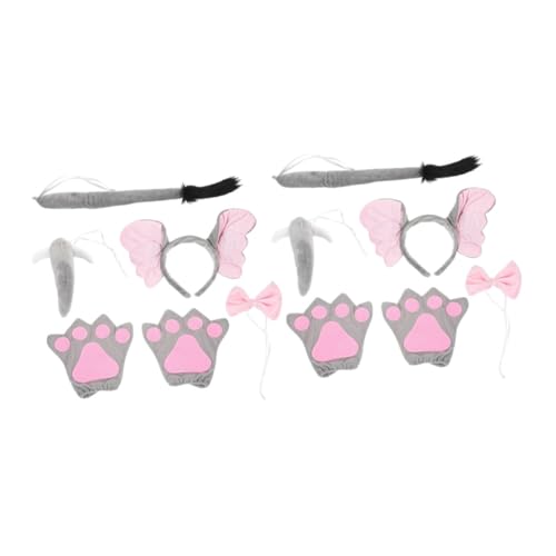 VALICLUD 2 Sätze Party-kopfbedeckung Für Elefantenkostüm Tier Ohrhaarbänder Kostüm Tierkostüm Tiere Stirnband Tierstirnband Elefantenzubehör Elefantenohren Stoff von VALICLUD