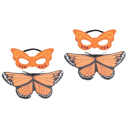 VALICLUD 2 Sätze Schmetterlingsflügel-Umhang Halloweenkostüm Cosplay Schmetterlingsflügel Schal Feenkostüm für Damen Schmetterlingskostüm für Damen Modellieren Mantel Performance-Kleidung von VALICLUD