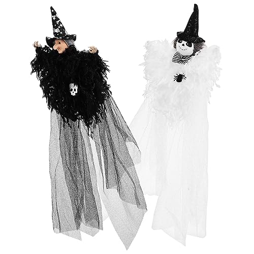 VALICLUD 2 Stck. Halloween -dekoration Halloween-dekorationen Im Freien Hängender Halloween-geist Fliegende Hexendekoration Dekoration Halloween Beängstigend Halloween Fliegender Geist von VALICLUD