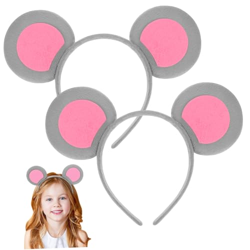 VALICLUD 2 Stck. Mäuseohren Haarreifen aus Leichtem Bequemes Tier Headband für Mädchen für Kostüm und Themenpartys Niedliches Accessoire für Cosplay und Festtagsfeiern von VALICLUD