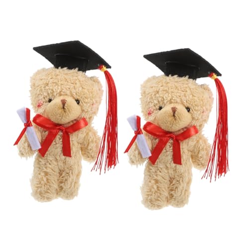 VALICLUD 2 Stück Dr. Bärenpuppe Abschlussfeier Bärenpuppen Diplom-bär Abschlussbär Vorhanden Grad Animal Abschlussgeschenk Bär Der Abschluss Hat Charme Bärentierpuppen Light Brown Plüsch von VALICLUD
