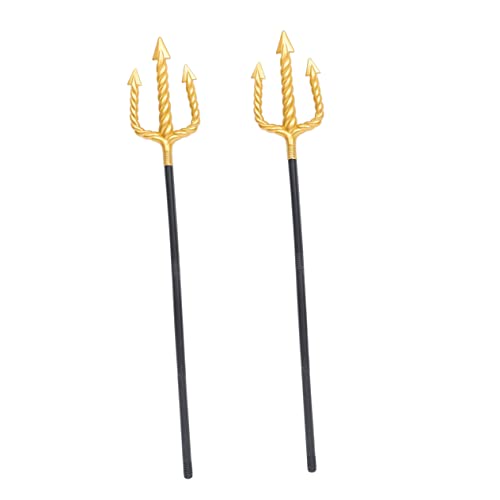 VALICLUD König Dreizack Spielzeug 2pcs Jungen Und Mädchen En Dreizack Kunststoff Requisiten Für Halloween Kostüm Party von VALICLUD