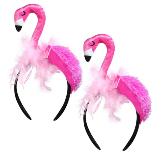 VALICLUD 2 Stück Flamingo Haarreif Kopfband für Erwachsene für Geburtstagsfeiern Cosplay und Strandpartys Langlebig und Stylisch von VALICLUD