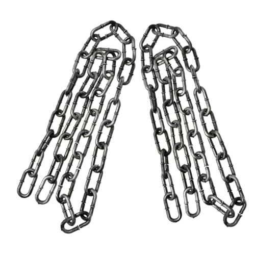 VALICLUD 2 Stück Gefangenenkette Halloween Honstration Halloween wirft Halloween Party deko Realistische Gefängniskette Gefängnisketten aus Kunststoff Halloween-Gliederkette Plastik Silver von VALICLUD