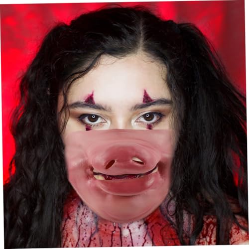 VALICLUD 2 Stück Halbgesichts Schweinenasen mit Verstellbarem Gummiband Lustiges Schwein Kostüm Accessoire für Halloween Karneval und Cosplay Teiliges für Erwachsene von VALICLUD