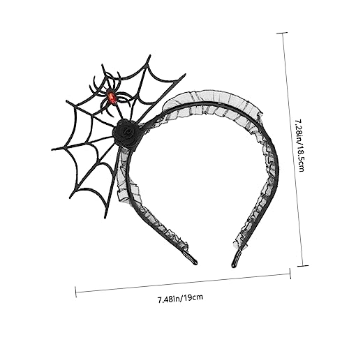 VALICLUD 2 Stück Halloween Haarreifen Spinnennetz Haarreif Schwarz Spinnennetzdesign Kostüm Party Karneval Zubehör für Erwachsene von VALICLUD