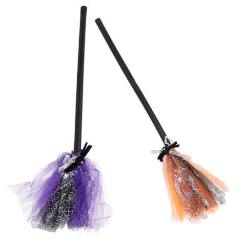 VALICLUD 2 Stück Halloween Hexenbesenkostüm Halloween-hexenzubehör Halloween Fliegender Besen Cosplay Hexenbesen Gruselig Zauberer Fliegender Besen Und Hexenbesenstiel Tuch VALICLUD 2 Stück Halloween Hexenbesenkostüm Halloween-hexenzubehör Halloween Fliegender Besen Cosplay Hexenbesen Gruselig Zauberer Fliegender Besen Und Hexenbesenstiel Tuch von VALICLUD