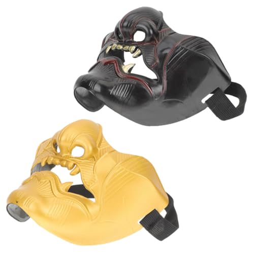 VALICLUD 2 Stück Halloween-teufelsmaske Masken Maskerade Halloween-filz Dekoratives Halloween Gesicht Schnabel Halloween-cosplay Terminator Maskiert Gruselig Beängstigend present Plastik Black von VALICLUD