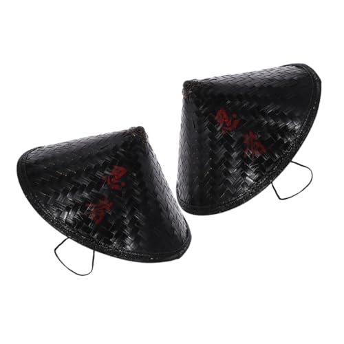 VALICLUD 2 Stück Japanische Bambus Woven Cap Cosplay Hut für Bühnenaufführungen Stilvoller Party Hut mit Krempe für Sonnenschutz Dekoration VALICLUD 2 Stück Japanische Bambus Woven Cap Cosplay Hut für Bühnenaufführungen Stilvoller Party Hut mit Krempe für Sonnenschutz Dekoration von VALICLUD