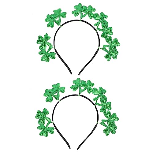 VALICLUD 2 Stück Leichter Haarschmuck Kleeblatt Haarreifen mit Schickem Design für Damen Komfortabel und Robust für Patrick's Day Karneval Party und Festliche Anlässe VALICLUD 2 Stück Leichter Haarschmuck Kleeblatt Haarreifen mit Schickem Design für Damen Komfortabel und Robust für Patrick's Day Karneval Party und Festliche Anlässe von VALICLUD