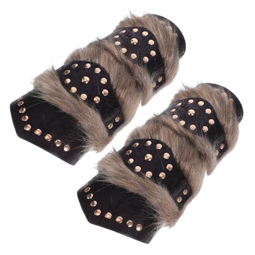 VALICLUD 2 Stück Mittelalterliche Armbänder aus Kunstleder Verstellbare Schutzarmbänder für Wikinger Ritterkostüme Unisex Armschützer für Halloween Cosplay Mittelalterfest in Hellbraun VALICLUD 2 Stück Mittelalterliche Armbänder aus Kunstleder Verstellbare Schutzarmbänder für Wikinger Ritterkostüme Unisex Armschützer für Halloween Cosplay Mittelalterfest in Hellbraun von VALICLUD