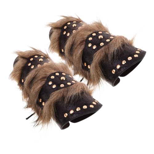 VALICLUD 2 Stück Mittelalterliche PU Armschützer Wikinger Armschienen Renaissance Armbänder für Cosplay Halloween Kostüm Zubehör Robust Angenehm VALICLUD 2 Stück Mittelalterliche PU Armschützer Wikinger Armschienen Renaissance Armbänder für Cosplay Halloween Kostüm Zubehör Robust Angenehm von VALICLUD