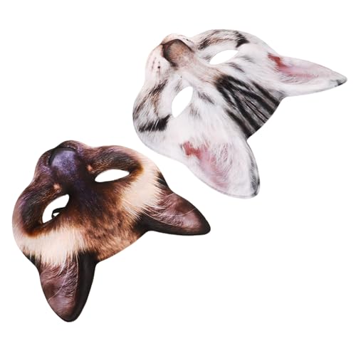 VALICLUD 2 Stück Niedliche Katzenmasken Tiergesicht Halloween Party Cosplay Masken mit Augenlöchern für Karneval Kostümfest Maskerade VALICLUD 2 Stück Niedliche Katzenmasken Tiergesicht Halloween Party Cosplay Masken mit Augenlöchern für Karneval Kostümfest Maskerade von VALICLUD