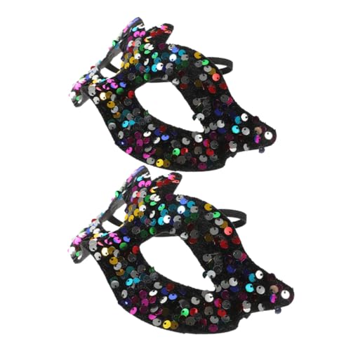 VALICLUD 2 Stück Paillettenmaske Kostümmaske Maskerade-Abschlussballmaske Karnevalsmasken für Erwachsene Cosplay-Maske Halloween-Maske Halloween -Masken Halloween-Cosplay -Cosplay PVC von VALICLUD