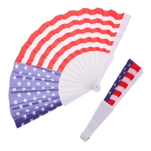 VALICLUD 2 Stück Patriotische Fächer Amerikanischer Flagge Faltbar Leicht und Handlich als Party Accessoires für Unabhängigkeitstag Geburtstagsfeiern Hochzeiten und Festliche Anlässe VALICLUD 2 Stück Patriotische Fächer Amerikanischer Flagge Faltbar Leicht und Handlich als Party Accessoires für Unabhängigkeitstag Geburtstagsfeiern Hochzeiten und Festliche Anlässe von VALICLUD