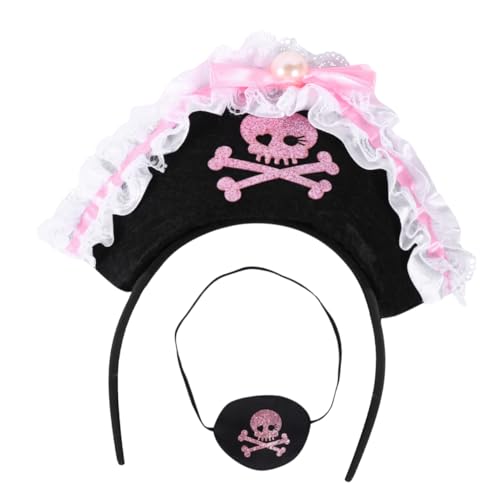 VALICLUD 2 Stück Piratenkopf Reifen Kostüm Halloween Haar Accessoires Halloween Kopfreifen Halloween Zubehör Halloween Cosplay Piraten Kopfschmuck Patches Stirnband Für von VALICLUD