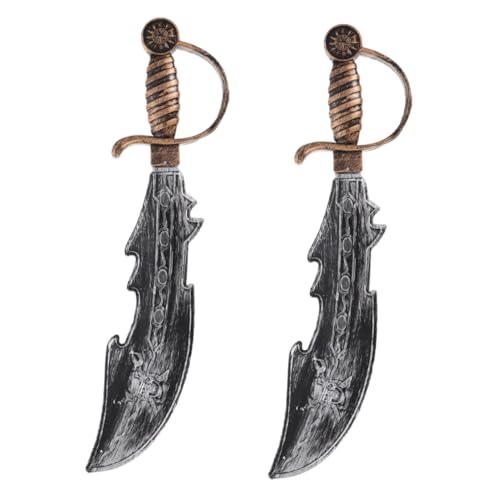 VALICLUD 2stücke Kunststoff Piratenschwerter Für Sicheres Spielzeug Für Piratenkostüme Und Kostümpartys Für Halloween Und Cosplay-Dekorationen von VALICLUD