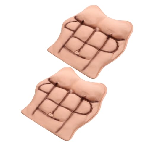 VALICLUD 2 Stück Realistische Muskel und Bauch für Männer Atmungsaktive Leichte Kostümrequisiten für Halloween Cosplay und Themenpartys Natürliche Muskelkonturen Komfortabel für Langes von VALICLUD