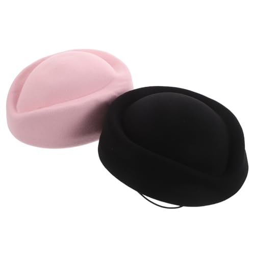 VALICLUD 2 Stück Stewardessenhut: Stewardessenhut für Damen – Flugbegleitermütze aus Wollfilzimitat, Flugzeug-Cosplay-Partykostüm für Halloween-Partys VALICLUD 2 Stück Stewardessenhut: Stewardessenhut für Damen – Flugbegleitermütze aus Wollfilzimitat, Flugzeug-Cosplay-Partykostüm für Halloween-Partys von VALICLUD