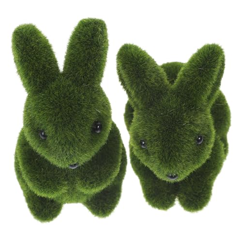 VALICLUD 2 Stück Teiliges Flockiertes Kaninchen Realistische Osterhasen Deko für Tisch Leichte Langlebige Gartendekoration Geeignet als Fotorequisite und VALICLUD 2 Stück Teiliges Flockiertes Kaninchen Realistische Osterhasen Deko für Tisch Leichte Langlebige Gartendekoration Geeignet als Fotorequisite und von VALICLUD