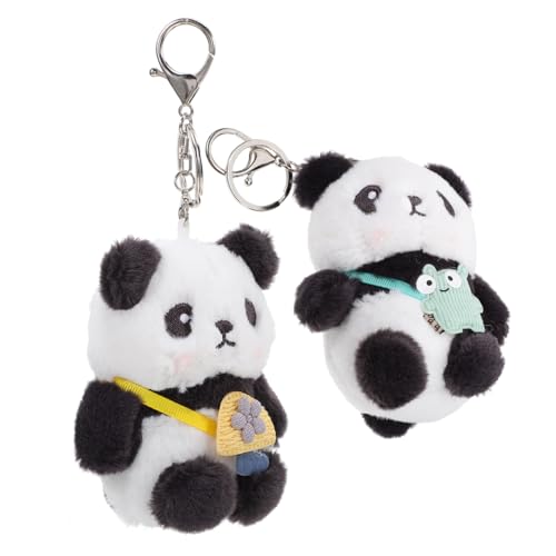 VALICLUD 2 Stück Teiliges Plüsch Panda Schlüsselanhänger Dekorativer Taschenanhänger Weicher Baumwoll Stofftier Panda Süßes für Geburtstag Valentinstag Weihnachten Langlebiger Bag Pendant VALICLUD 2 Stück Teiliges Plüsch Panda Schlüsselanhänger Dekorativer Taschenanhänger Weicher Baumwoll Stofftier Panda Süßes für Geburtstag Valentinstag Weihnachten Langlebiger Bag Pendant von VALICLUD