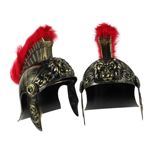 VALICLUD 2 Stück Teiliges Römisches Soldatenhelm mit Federbusch Antikes Griechisches Kostümzubehör für Historische Mottopartys Theater und Halloween Rollenspiele VALICLUD 2 Stück Teiliges Römisches Soldatenhelm mit Federbusch Antikes Griechisches Kostümzubehör für Historische Mottopartys Theater und Halloween Rollenspiele von VALICLUD